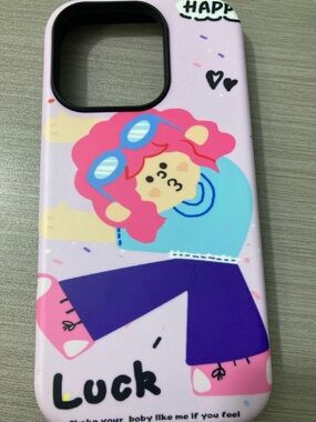 Cute Pink Cartoon Phone Case for iPhone - Pink